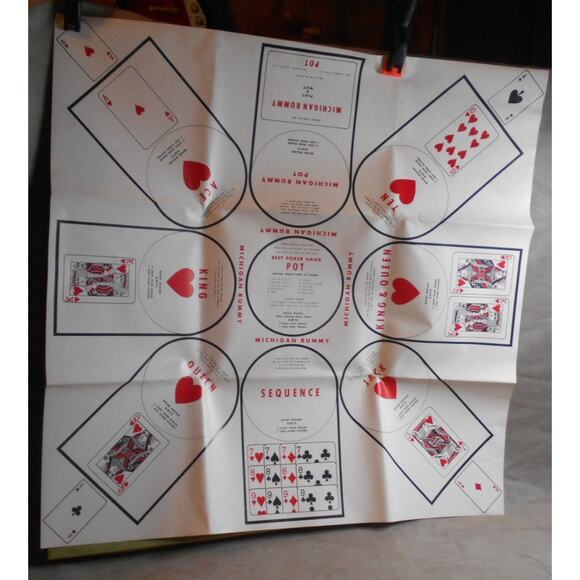 Vintage Michigan Rummy WM F Drueke & Sons #7150 Complete Tripoley - Picture 3 of 9